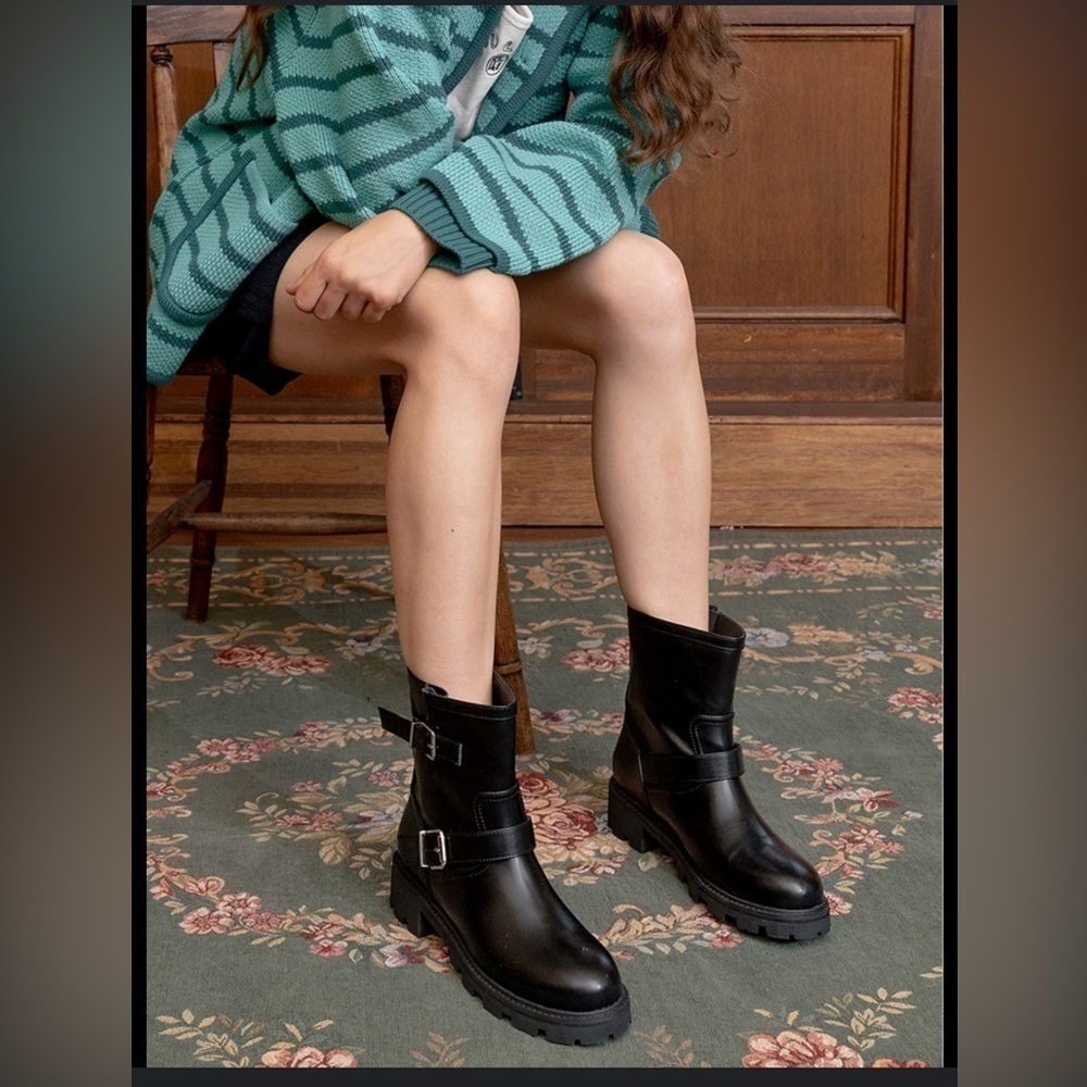 Madden Girl Fareway Paris Buckle Ankle Moto Boots - Picture 2 of 9